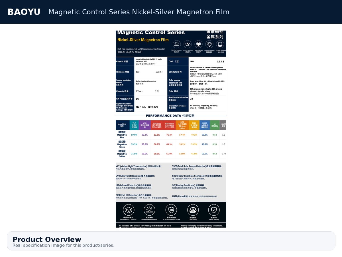 Magnetic Control Series Nickel-Silver Magnetron Film product display 1