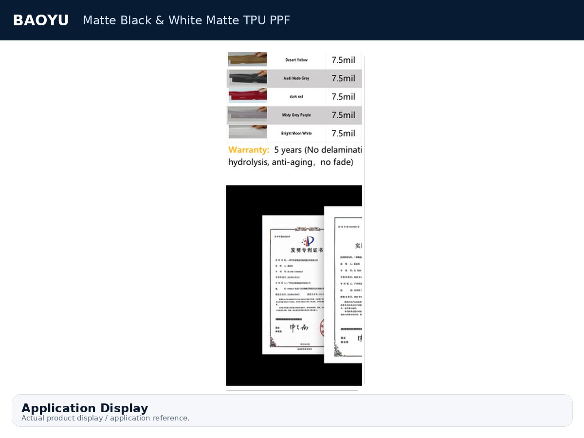 Matte Black & White Matte TPU PPF product display 5