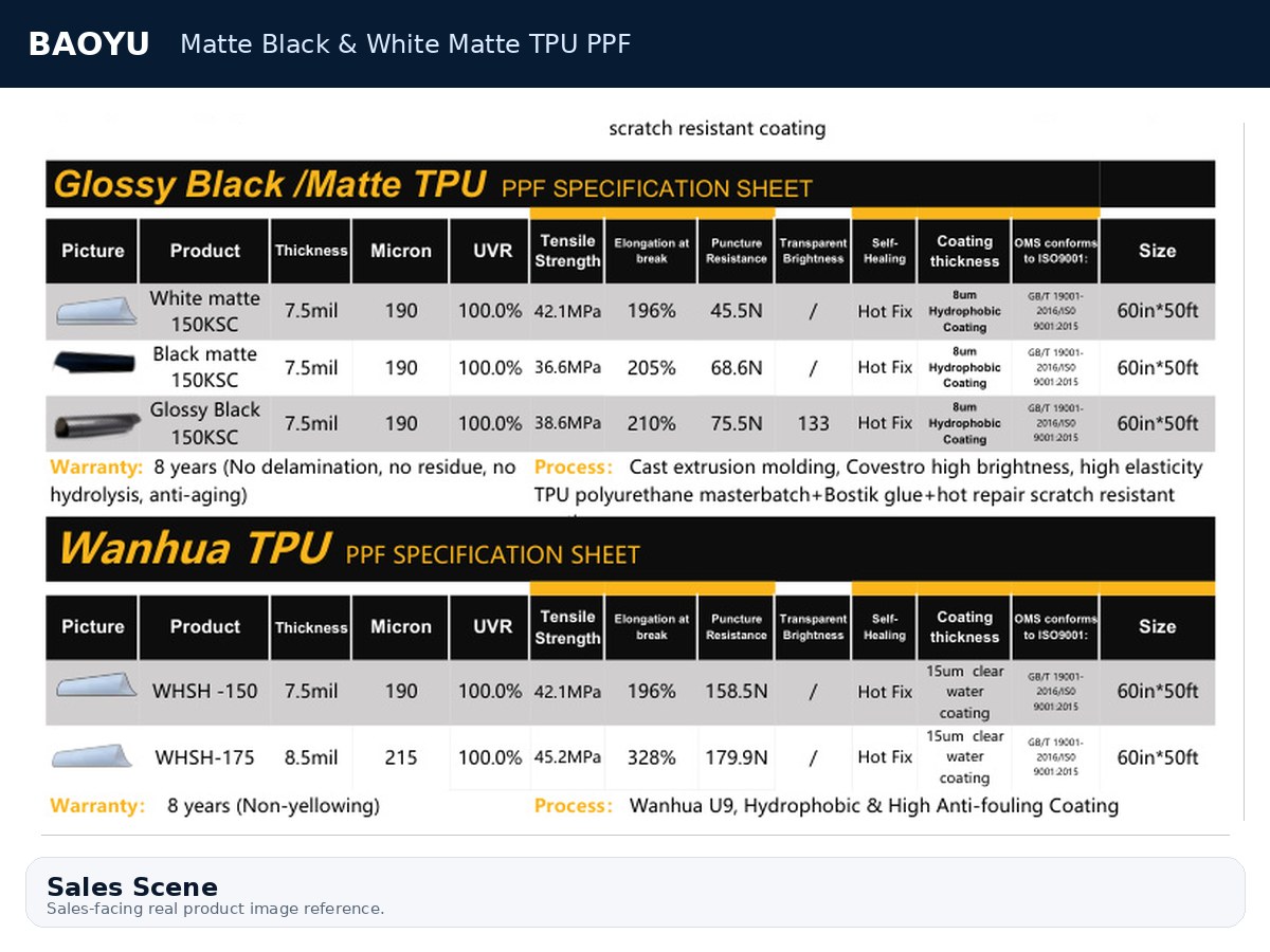 Matte Black & White Matte TPU PPF thumbnail 10