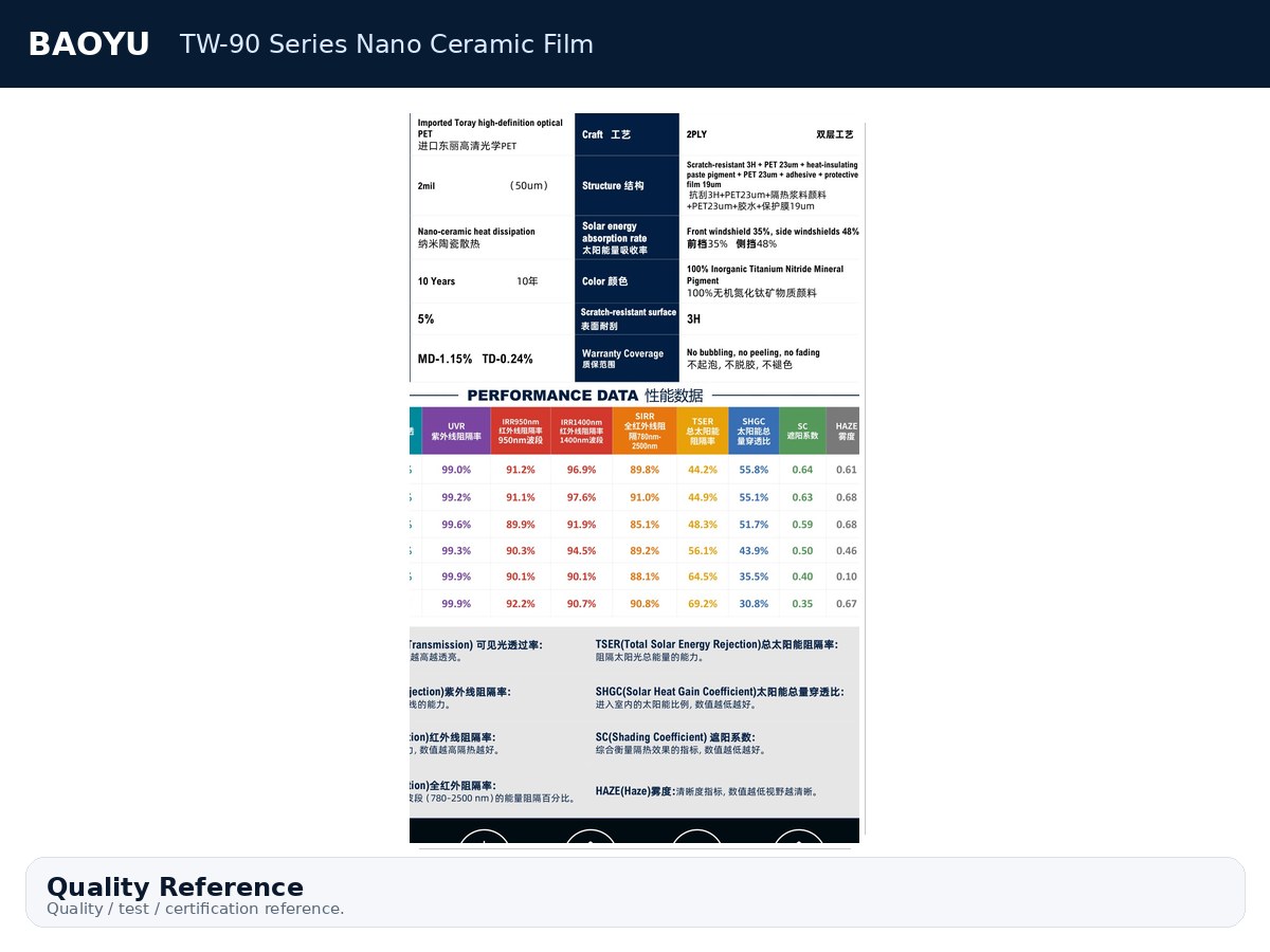 TW-90 Series Nano Ceramic Film product display 9