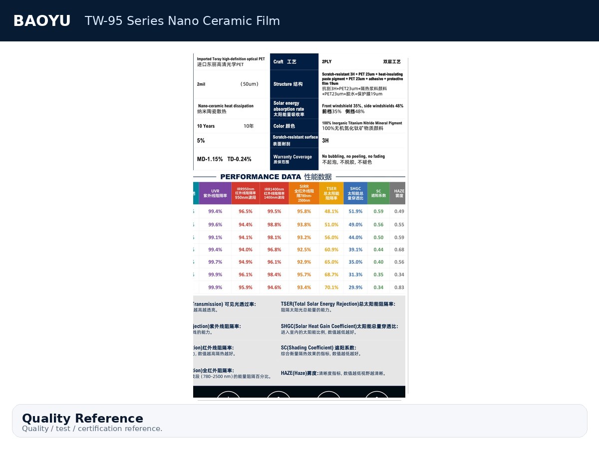 TW-95 Series Nano Ceramic Film product display 9